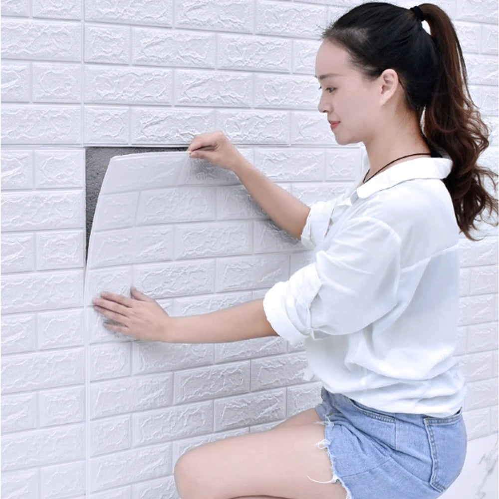 Waterproof 3D Peel & Stick Brick Wall Panels - 2