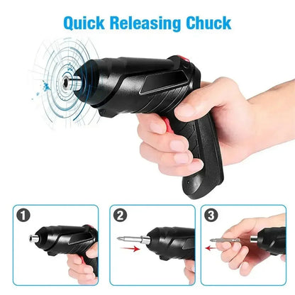3.6V Cordless Electric Screwdriver Set - Compact Rechargeable Power Tool