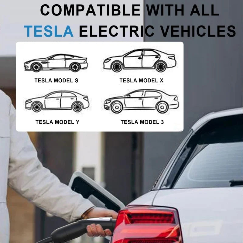 7KW Type 2 to Tesla NACS EV Charging Cable 5M for Model 3 Y X S - 5