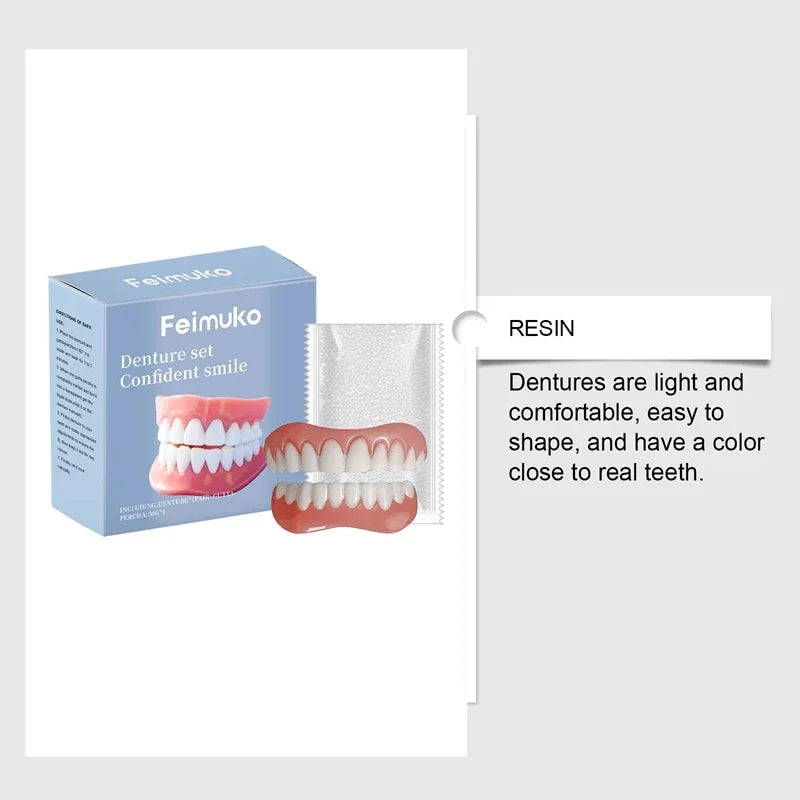 Premium Temporary Smile Veneers - Comfortable Fit for Missing or Chipped Teeth