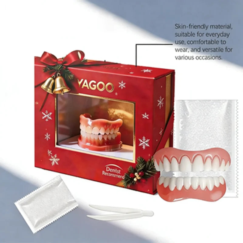Comfort Silicone Dentures - Natural Instant Smile Veneers for Men and Women