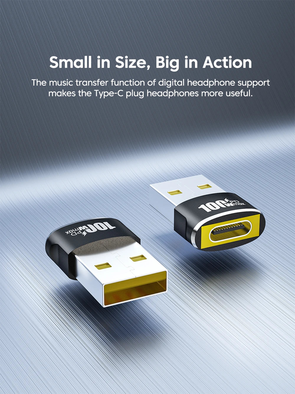 USB A Male to USB C Female OTG Adapter - 100W Fast Charging & Data Converter