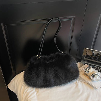 Luxury Plush Fur Shoulder Bag
