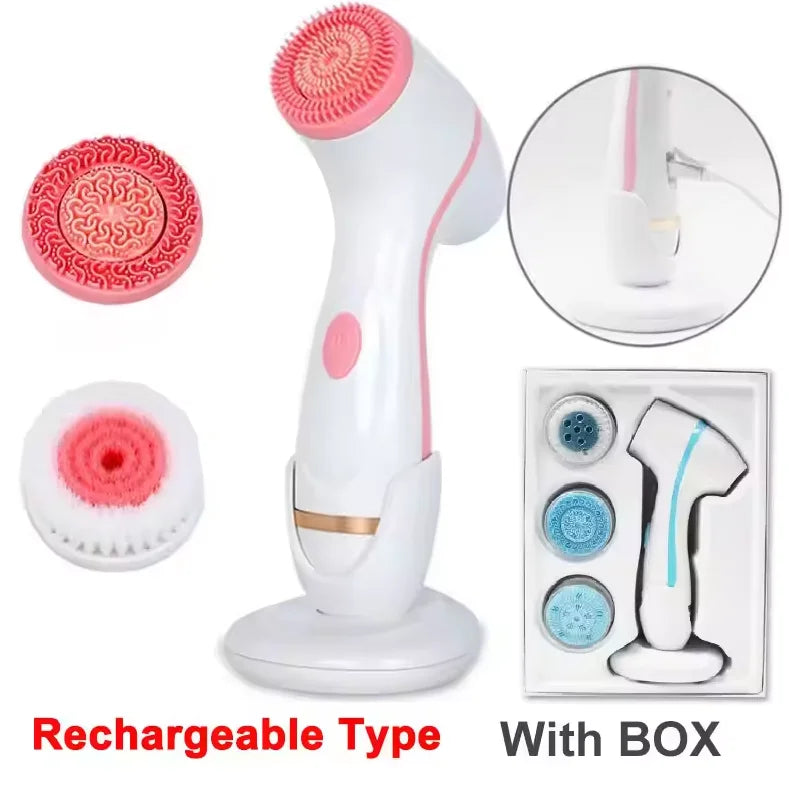 3-in-1 Waterproof Electric Facial Cleansing Brush & Exfoliating Face Massager - 15