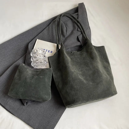 Luxury Retro Suede Tote