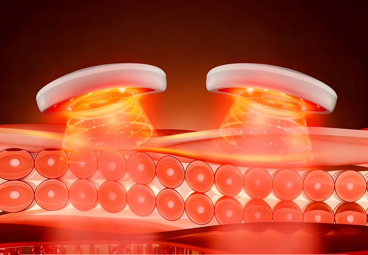 Microcurrent Red Light Under Eye Massager for Dark Circles and Puffiness