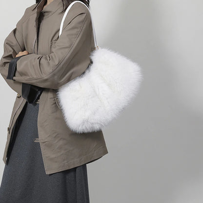 Luxury Plush Winter Bucket Bag