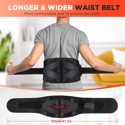 Cordless Lower Back Heating & Vibration Massager Belt with Lumbar Support