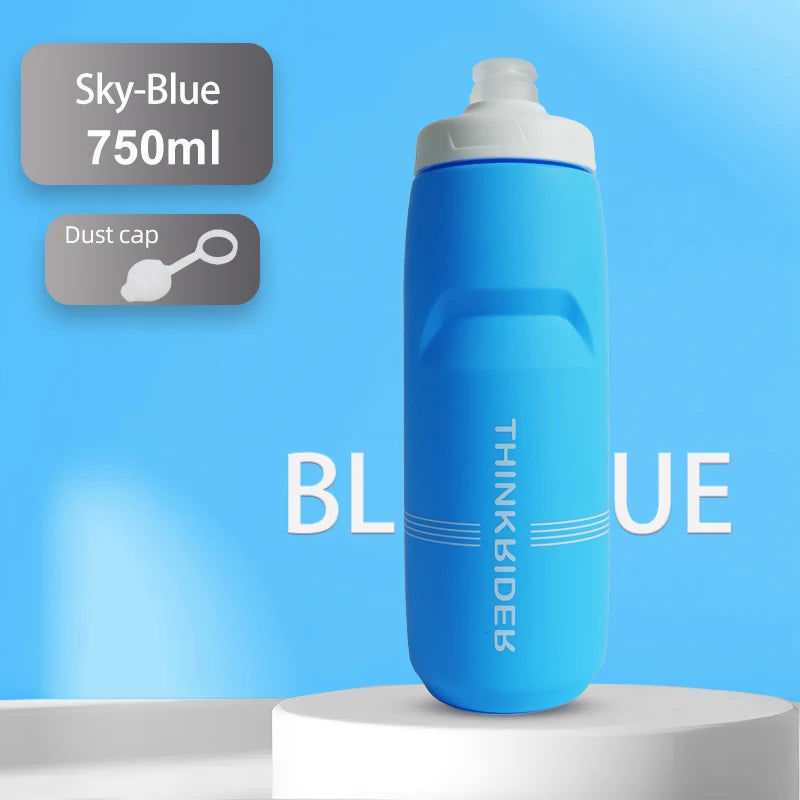 ThinkRider Sports Water Bottle - Leak-Proof Squeeze Bottle for Cycling & MTB