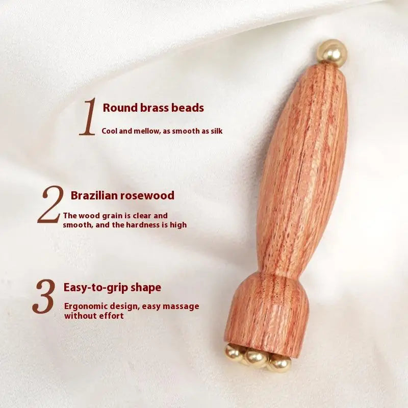 Brass Lotus Eye Massage Stick - Facial Gua Sha & Acupressure Tool