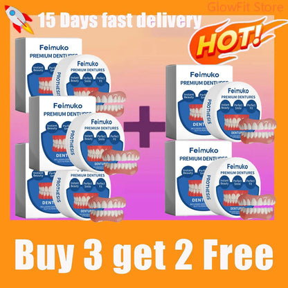 Snap-On Dentures for Instant Realistic Smile - Comfortable Natural Fit