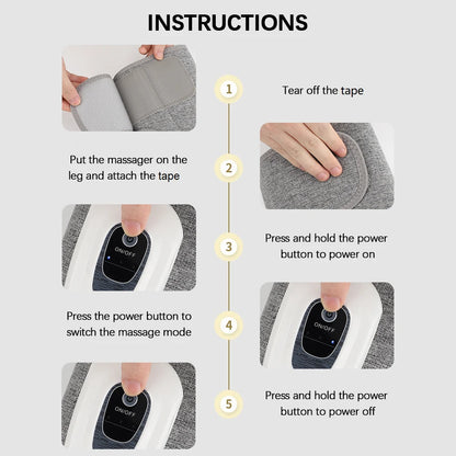 Wireless Electric Air Compression Leg & Calf Massager for Pain Relief