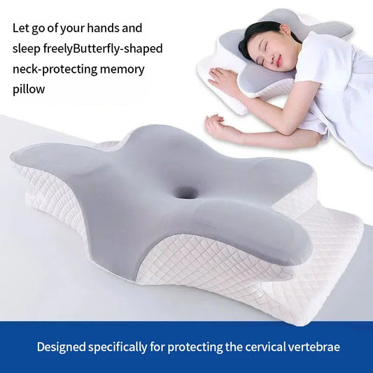 Cooling Memory Foam Cervical Pillow for Neck Pain & Comfortable Sleep