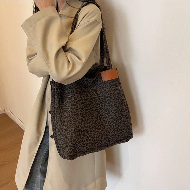Luxury Leopard Print Tote Bag
