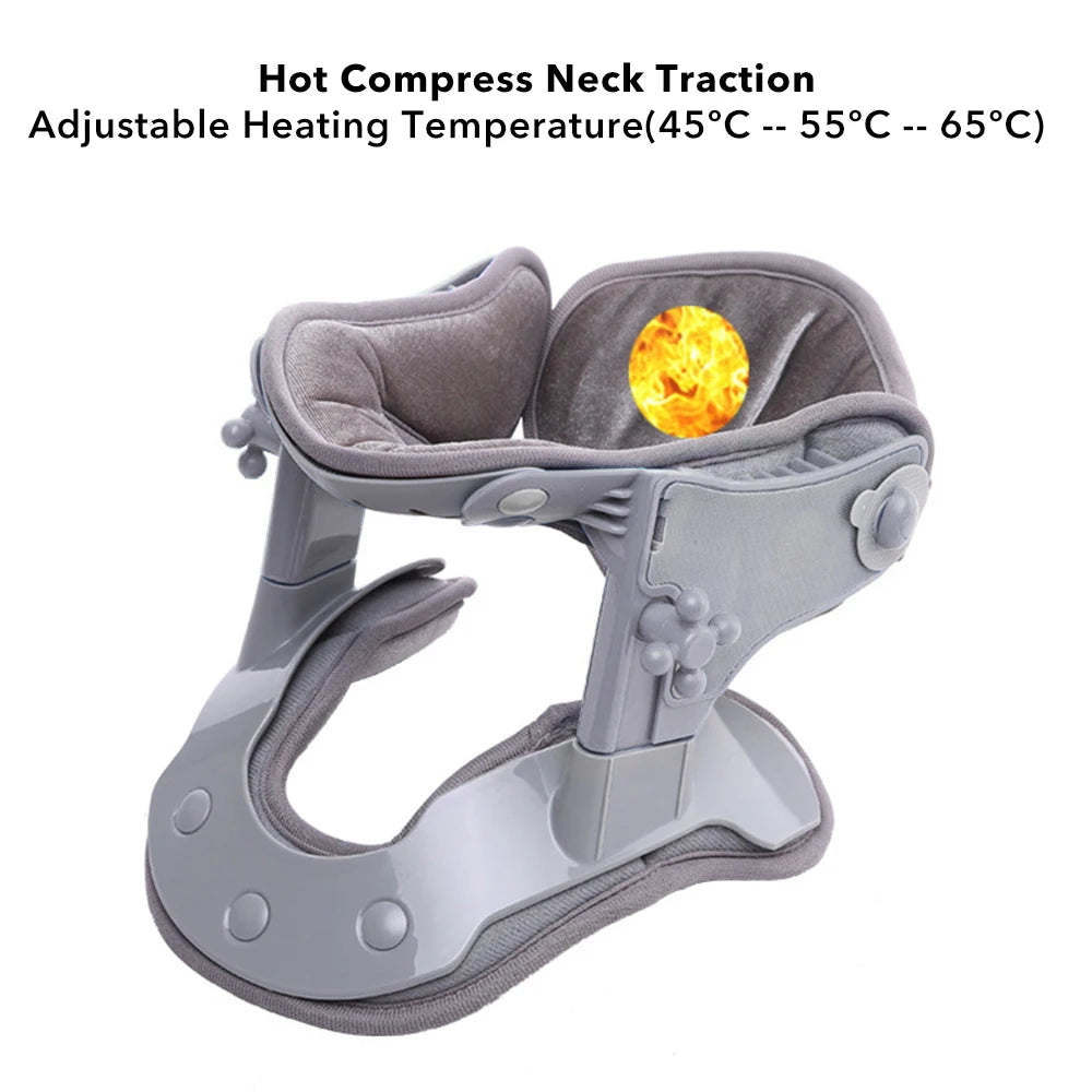 Heated Cervical Neck Traction Stretcher with Adjustable Height & Heat Therapy