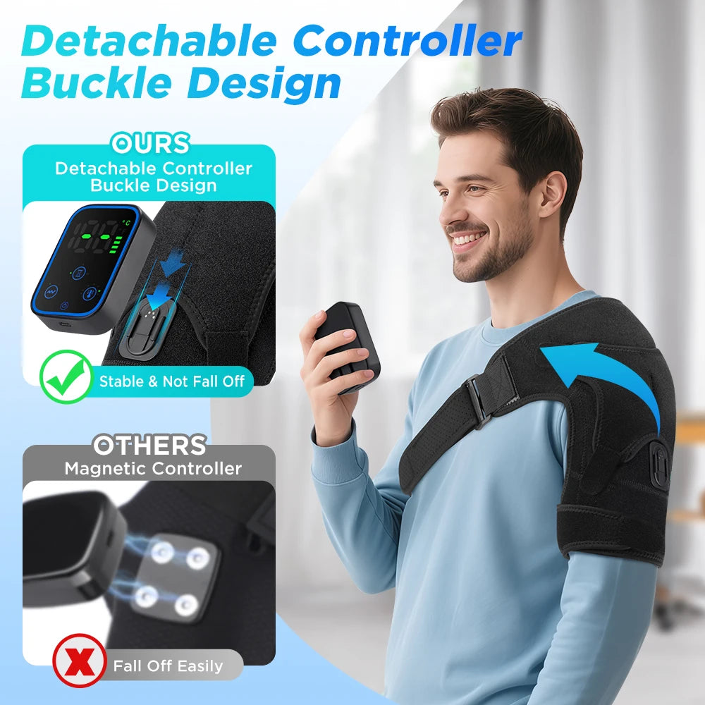 Smart Cordless Shoulder Heating Massager with Vibration & App Control - 6