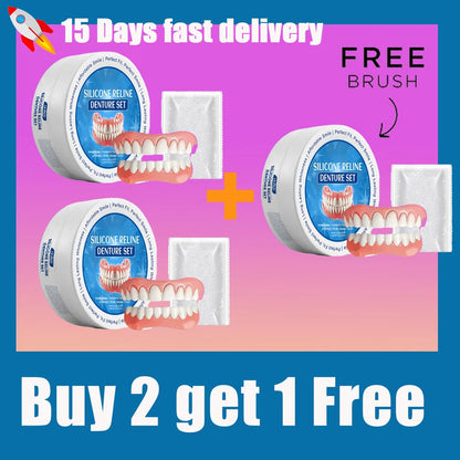 Comfort Fit Silicone Cosmetic Dentures for Instant Smile Transformation