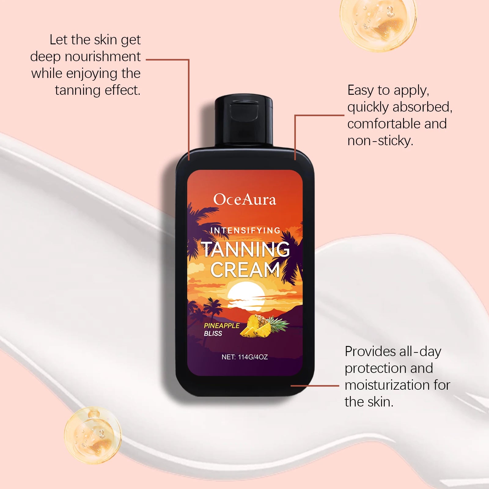 Natural Tanning Accelerator Cream for Sunbed & Outdoor Deep Bronze Glow - 9