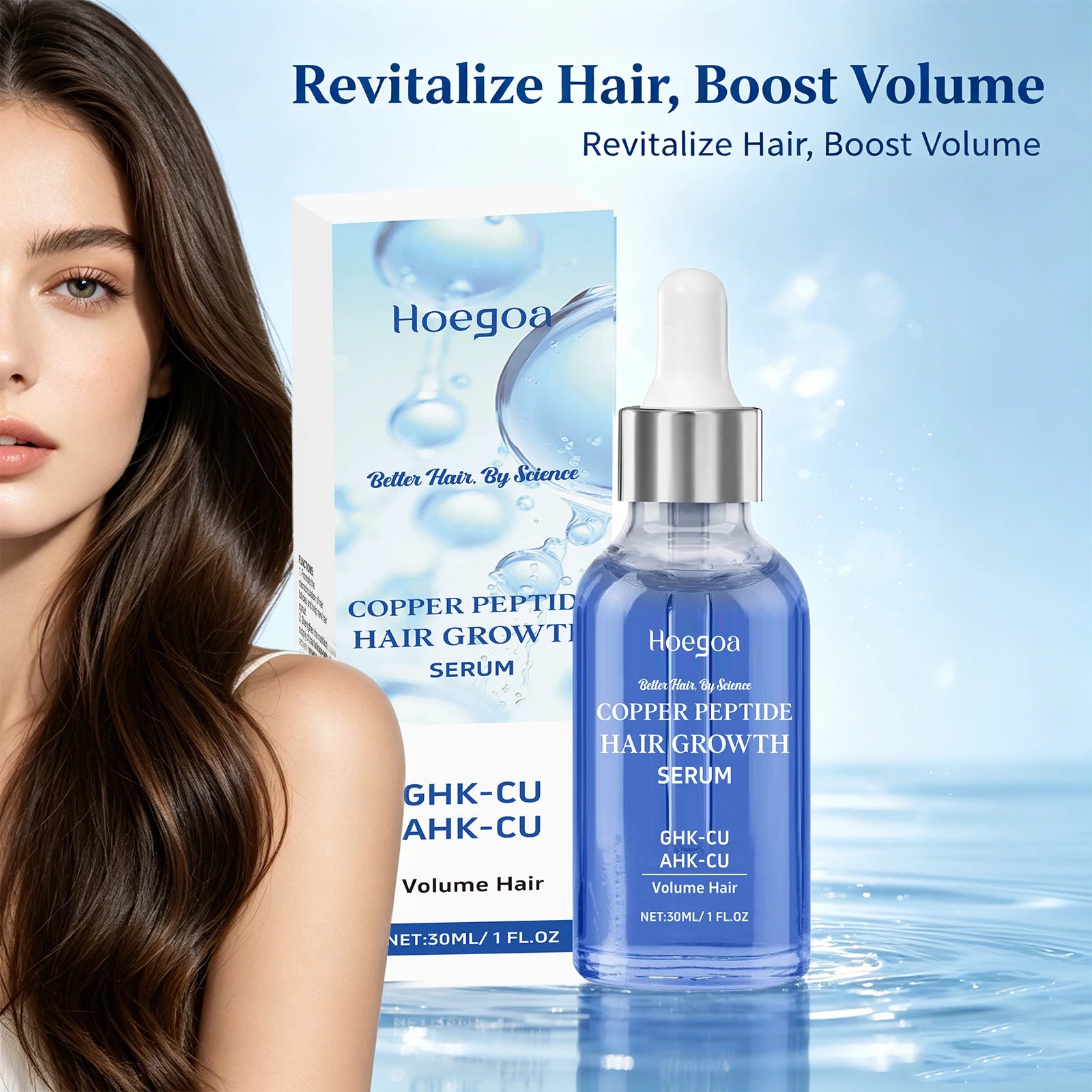 Copper Peptide Hair Growth Serum - Revitalizing Scalp & Anti-Frizz Repair Treatment - 4