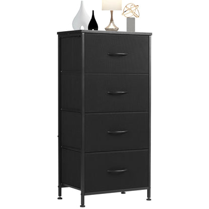 4-Drawer Bedroom Dresser & Nightstand with Sturdy Metal Frame
