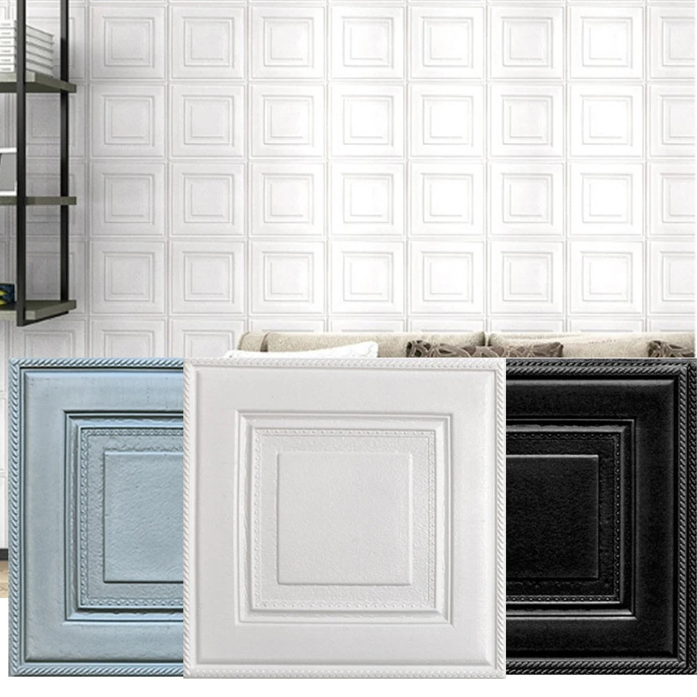 3D Peel & Stick Waterproof Foam Wall Panels - 1