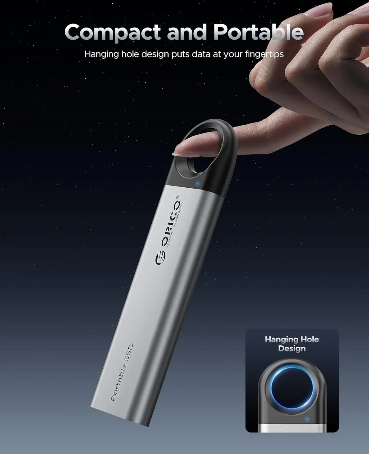 ORICO Portable External SSD - High-Speed 1TB Solid State Drive for Gaming - 4