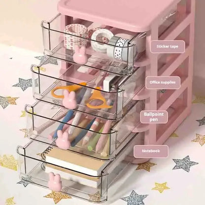 2-5 Tier Clear Desktop Drawer Organizer for Desk & Vanity