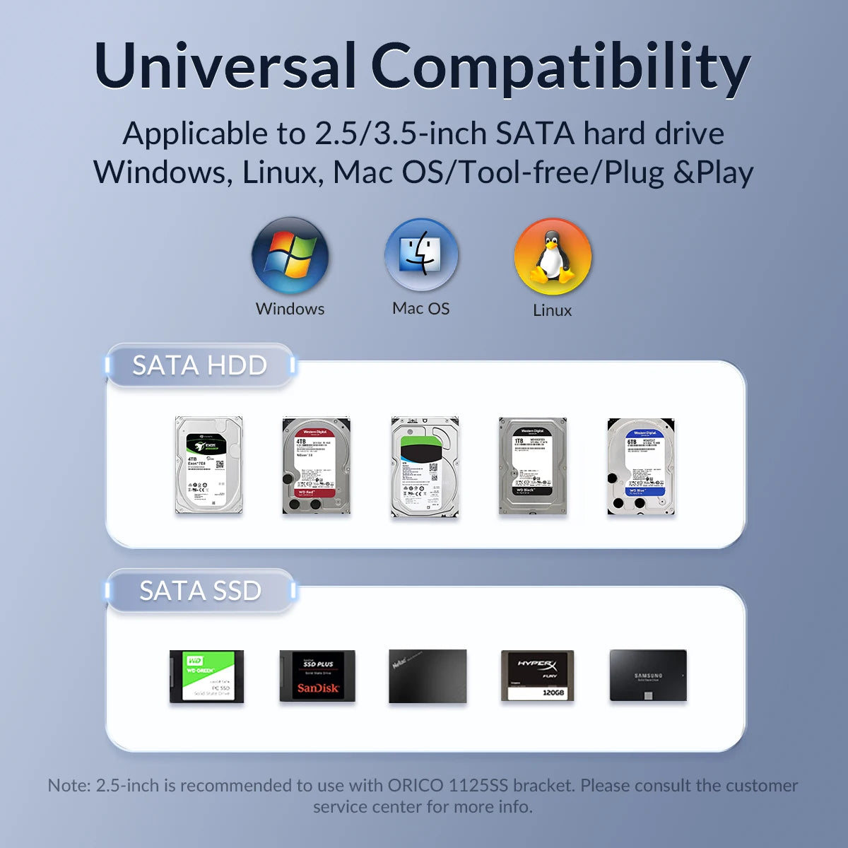 ORICO Aluminum 3.5" Hard Drive Enclosure - USB 3.1 Type-C HDD/SSD Case