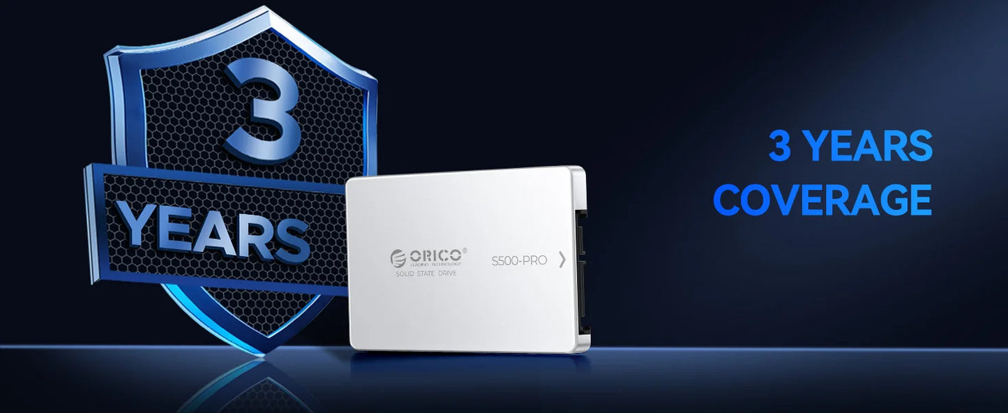 ORICO 2.5" SATA III SSD 1TB 4TB - Fast Aluminum Internal Solid State Drive