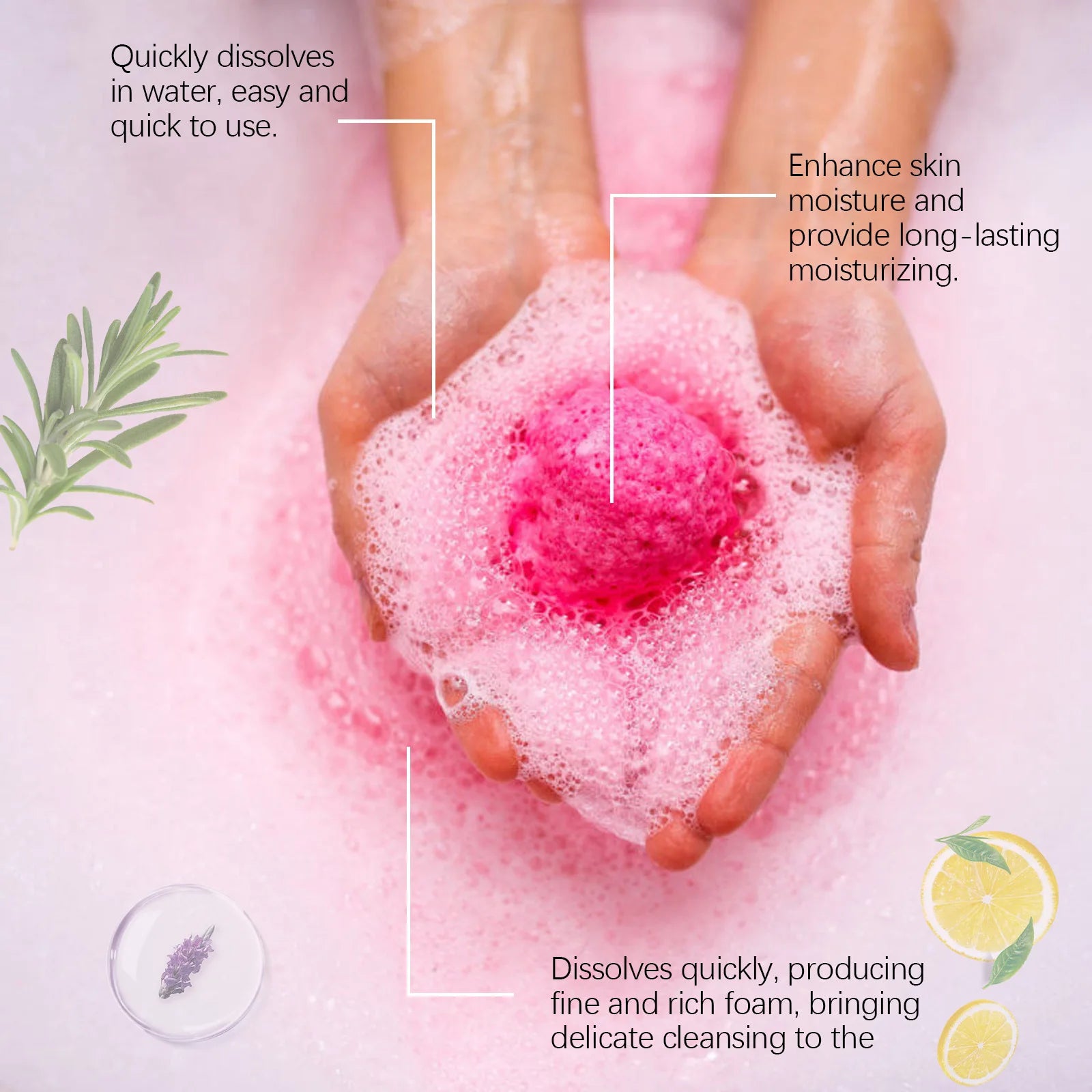 Natural Plant Essence Aromatherapy Spa Bath Bomb Set for Skin Moisturizing - 5