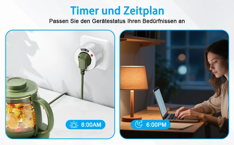 EU Standard 24-Hour Digital Rotary Countdown Timer Socket 3680W - 9