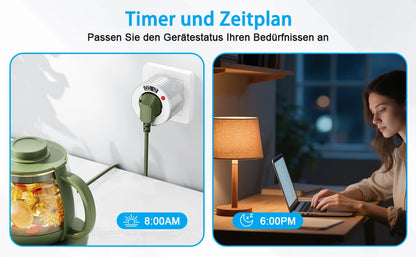 EU Standard 24-Hour Digital Rotary Countdown Timer Socket 3680W