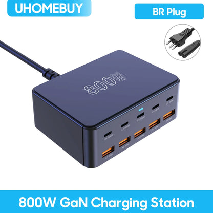 100W GaN Desktop Fast Charging Station - 10-Port USB-C & USB-A Power Hub