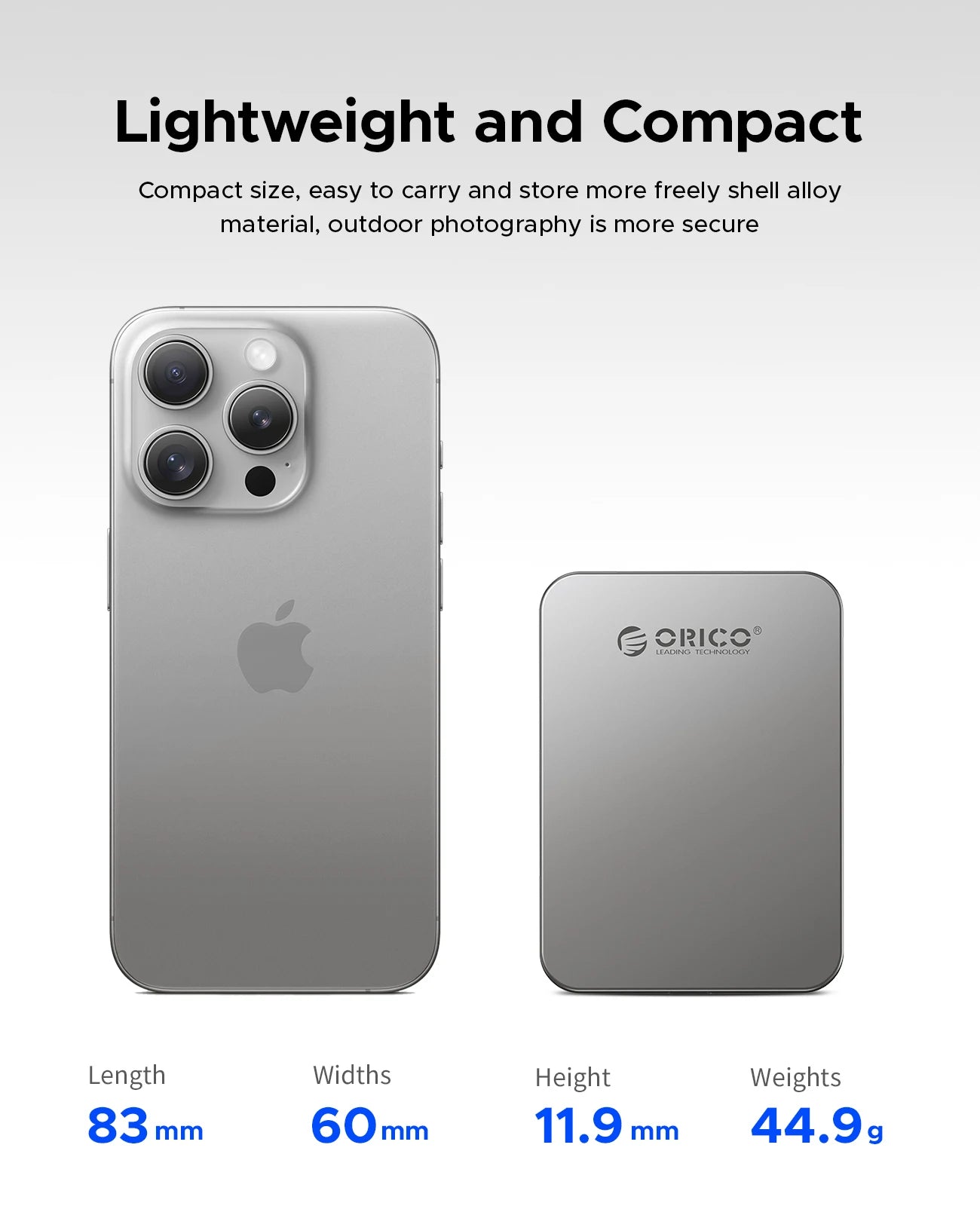 Magnetic External SSD for iPhone 16/15 Pro, 2000MB/s Portable Storage