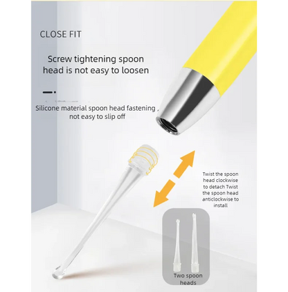 LED Illuminated Ear Wax Removal Kit - Professional Stainless Steel Ear Cleaning Tool