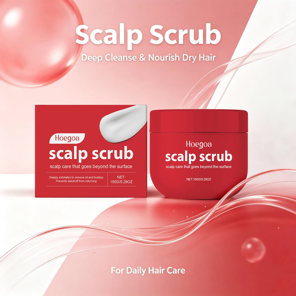 Deep Cleansing Scalp Scrub Exfoliator for Dandruff Relief and Oil Control
