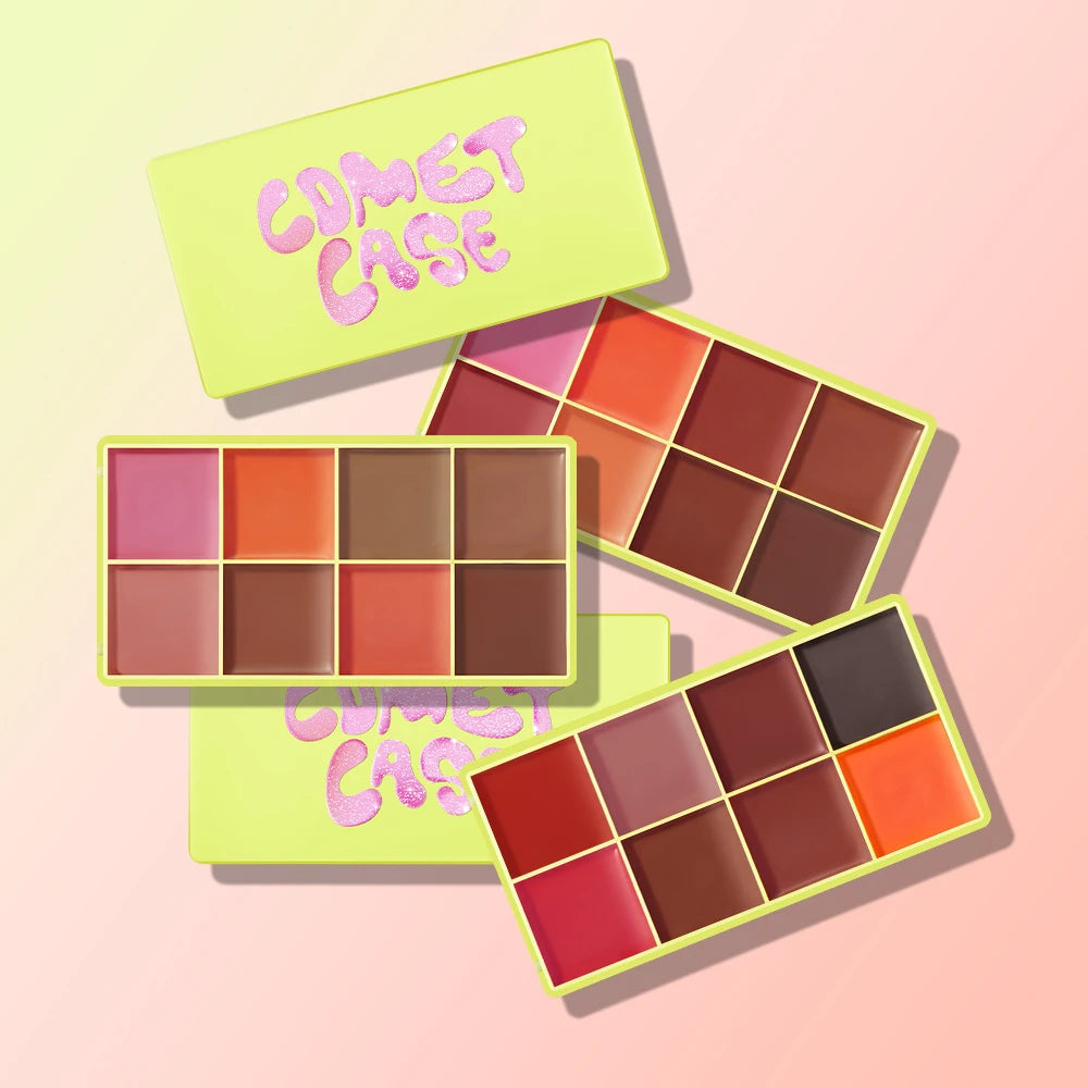8-Color Cream Blush Palette - Long-Lasting Matte Face Makeup