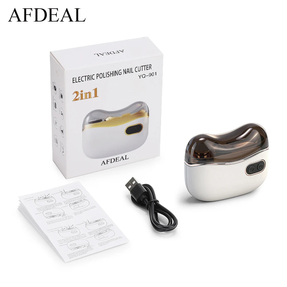 Electric Automatic Nail Trimmer & Polisher with LED Light for Safe Nail Care - 11