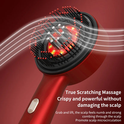 Electric Scalp Massage Comb with Infrared Light & Hair Oil Applicator
