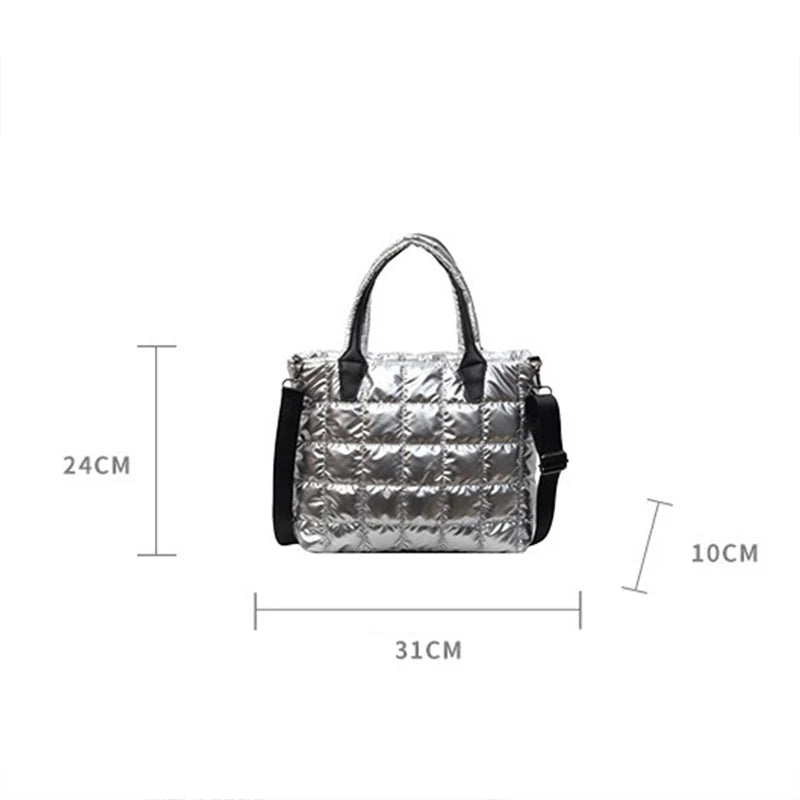 Luxury Quilted Puffy Tote Bag