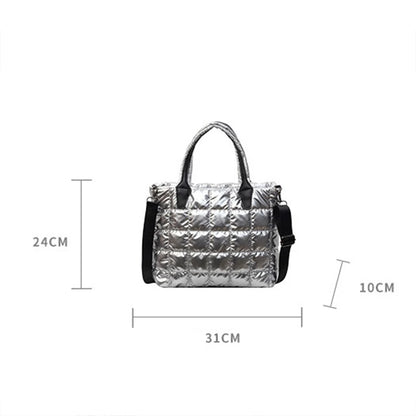 Luxury Quilted Puffy Tote Bag