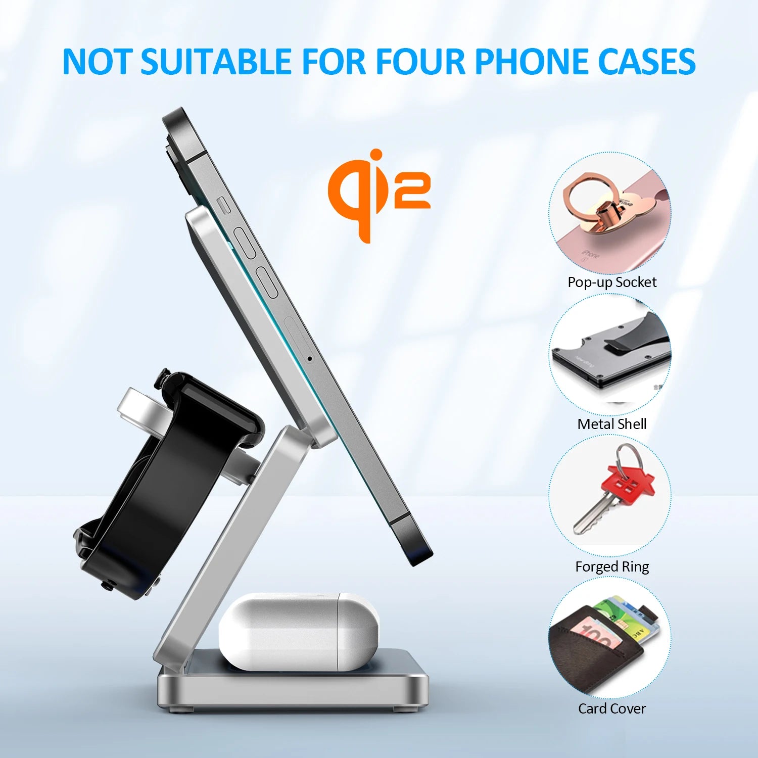 3-in-1 Magnetic Wireless Charging Station for iPhone, Apple Watch & AirPods - 3