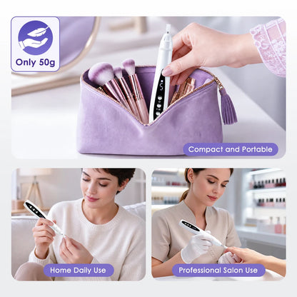 2-in-1 Cordless Electric Nail Drill with Built-in UV Curing Light