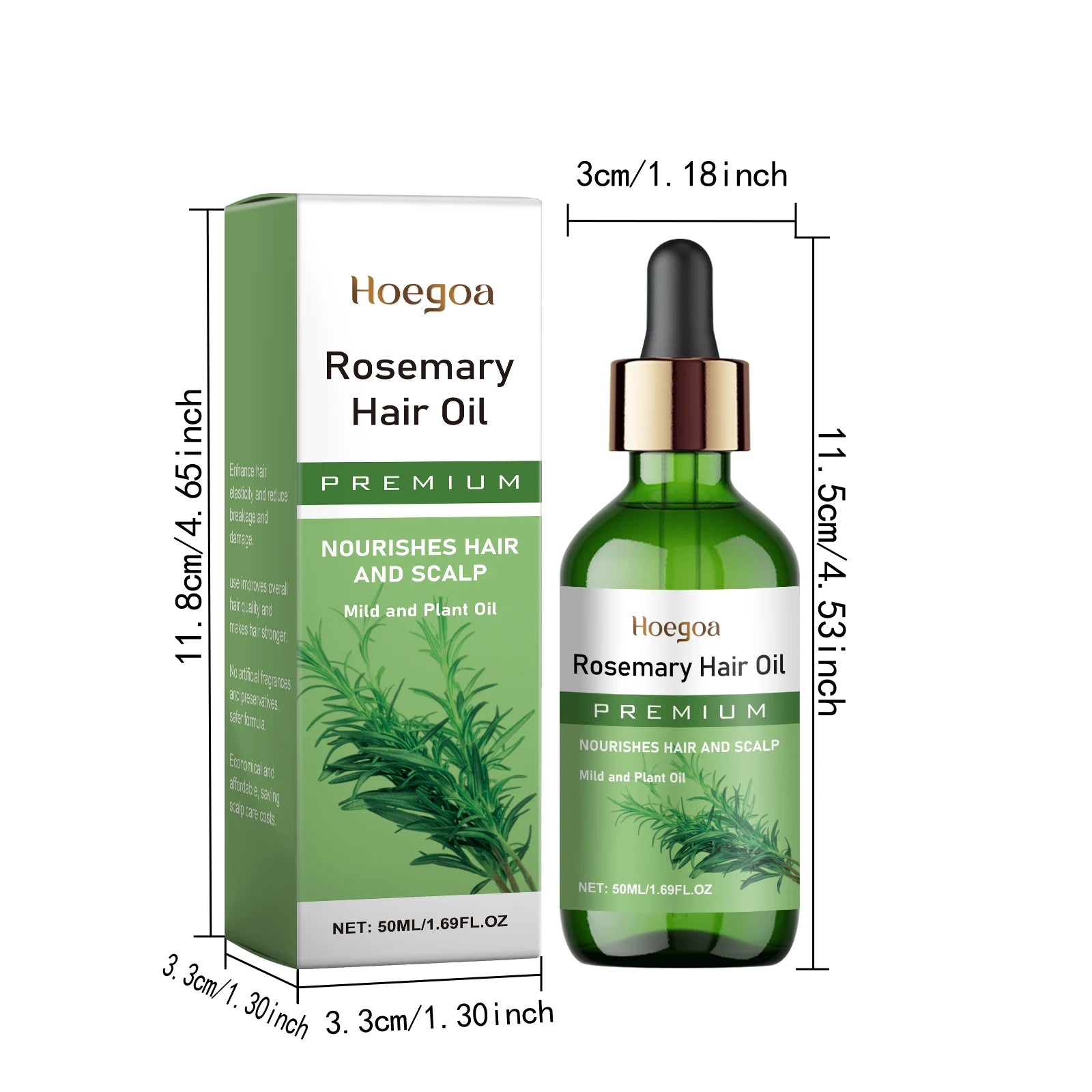 Rosemary Hair Growth Oil - Natural Scalp Nourishing & Hair Thickening Serum - 6