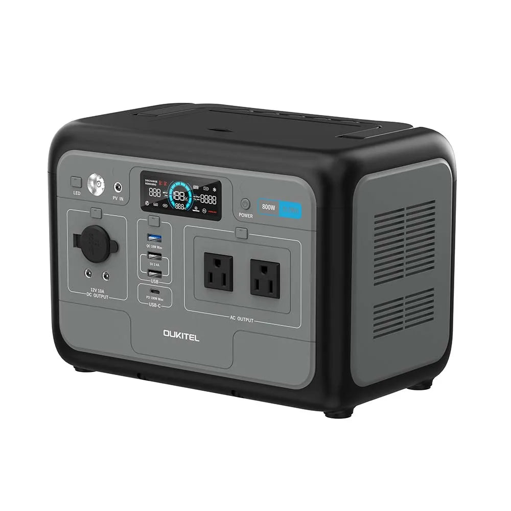 OUKITEL P800E 800W Portable Power Station 512Wh LiFePO4 Solar Generator