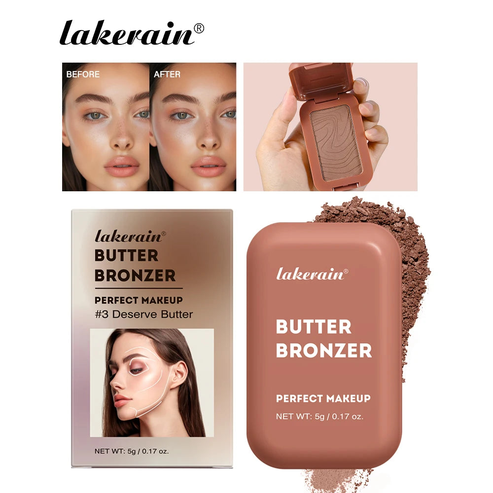 Waterproof Matte Butter Bronzer & Face Contour Powder - 1