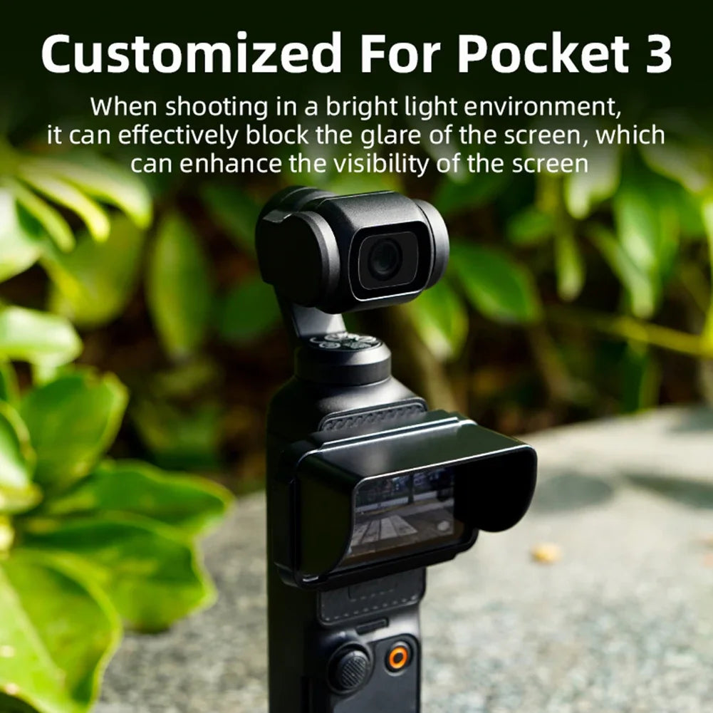 Sun Shade for DJI Osmo Pocket 3 - Anti-Glare Screen Hood & Light Shield
