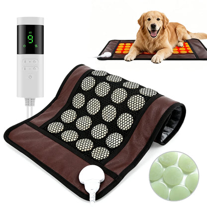 Natural Jade Stone Heated Massage Mat - Portable Thermal Therapy Pad