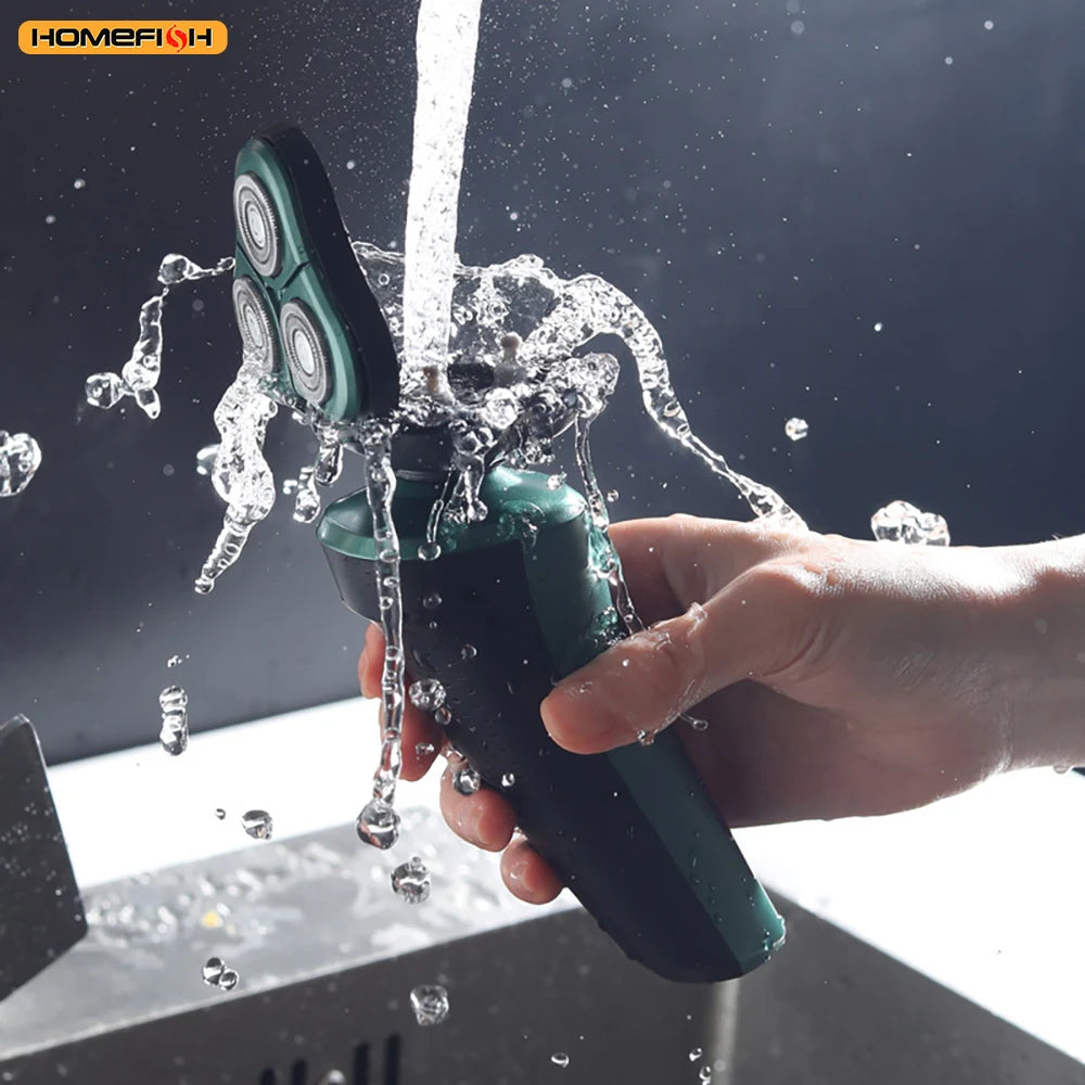 9D Floating Head Electric Shaver - Waterproof Rechargeable Razor