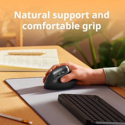 Ergonomic Vertical Wireless Mouse - Silent Bluetooth Optical Mouse